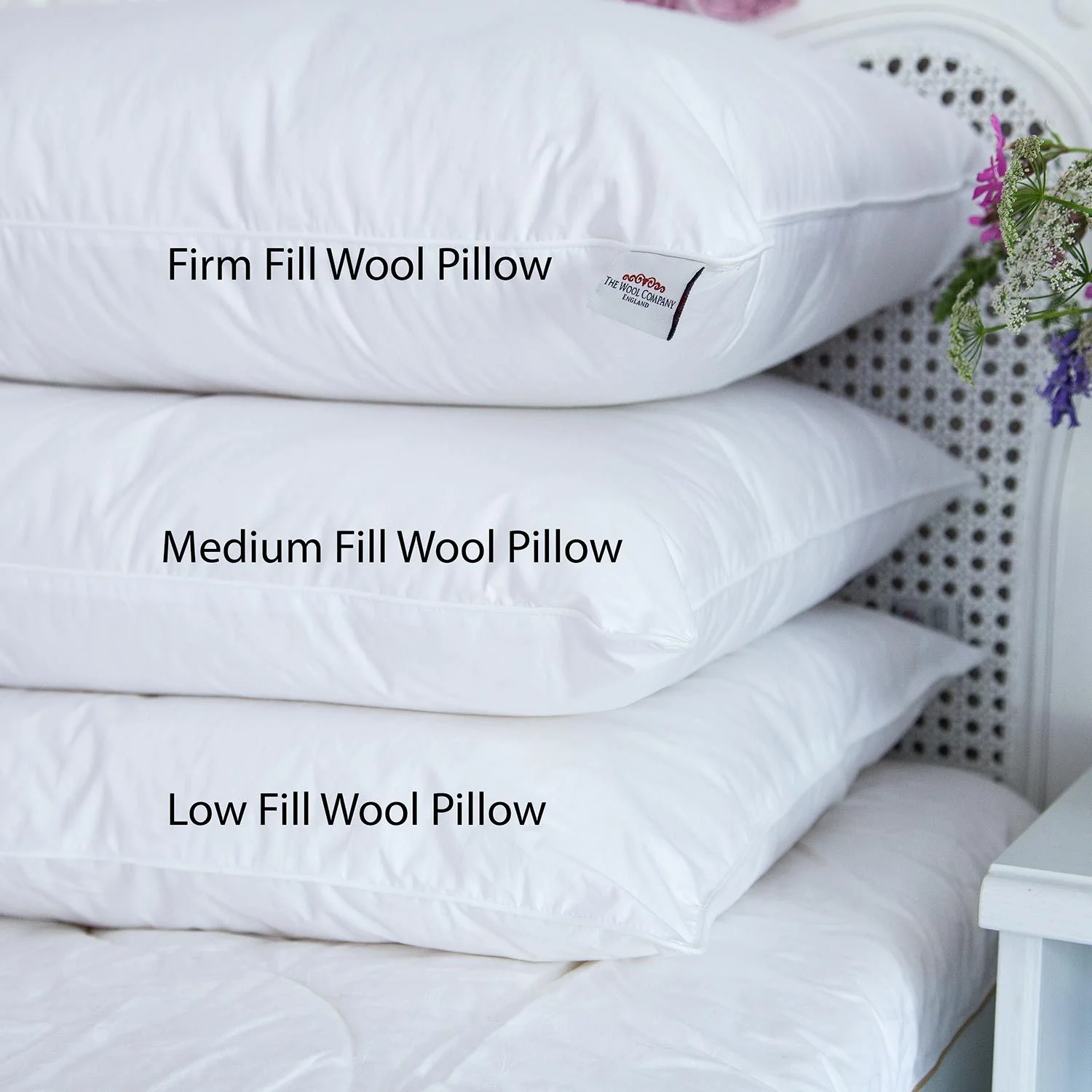 British 100% Wool Pillow - Firm Fill - Image 4