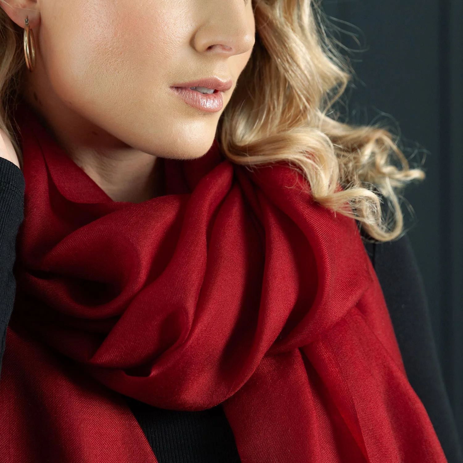 Luxe Merino Silk Shawl Russet - Image 5