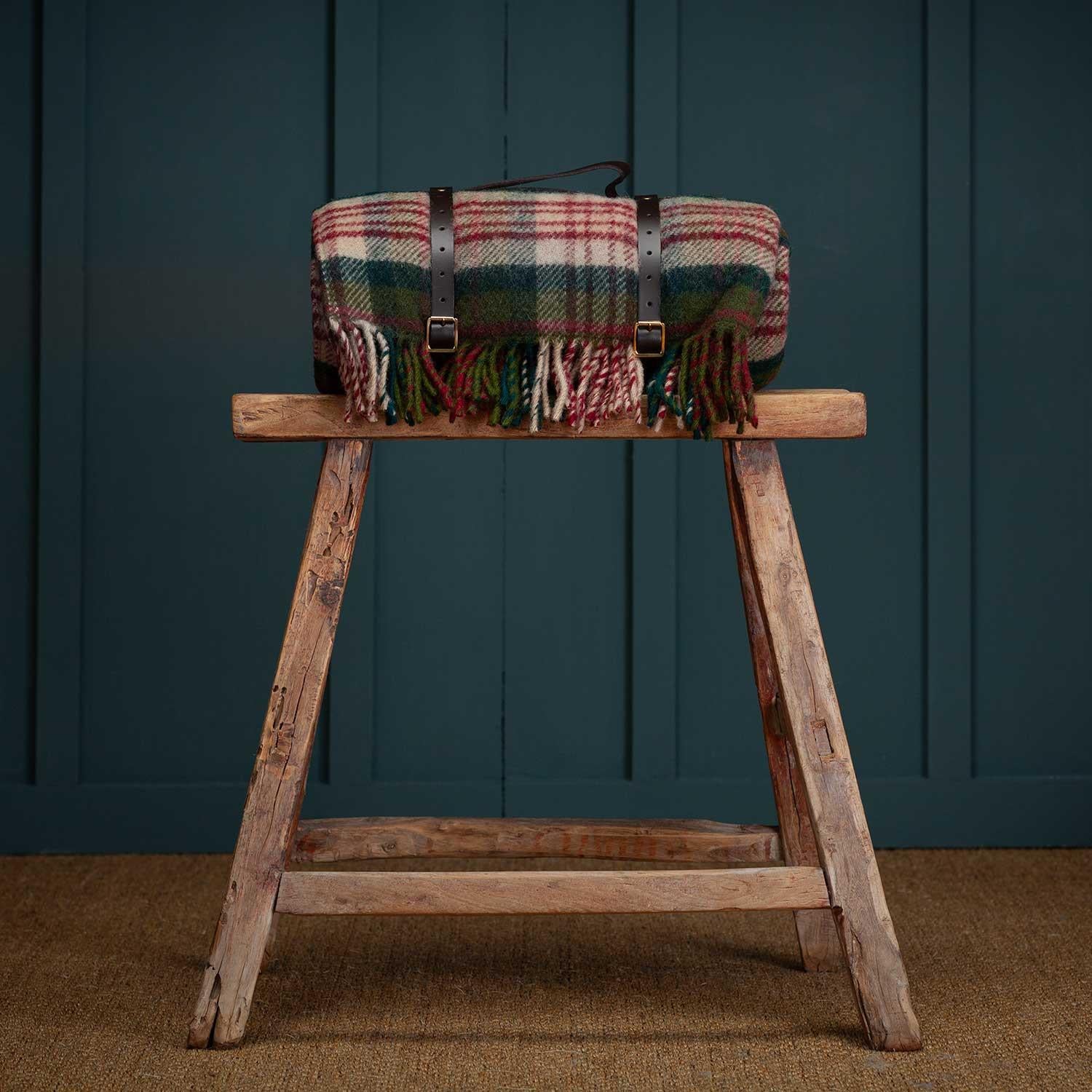 Picnic Blanket Berry Tartan - Image 4